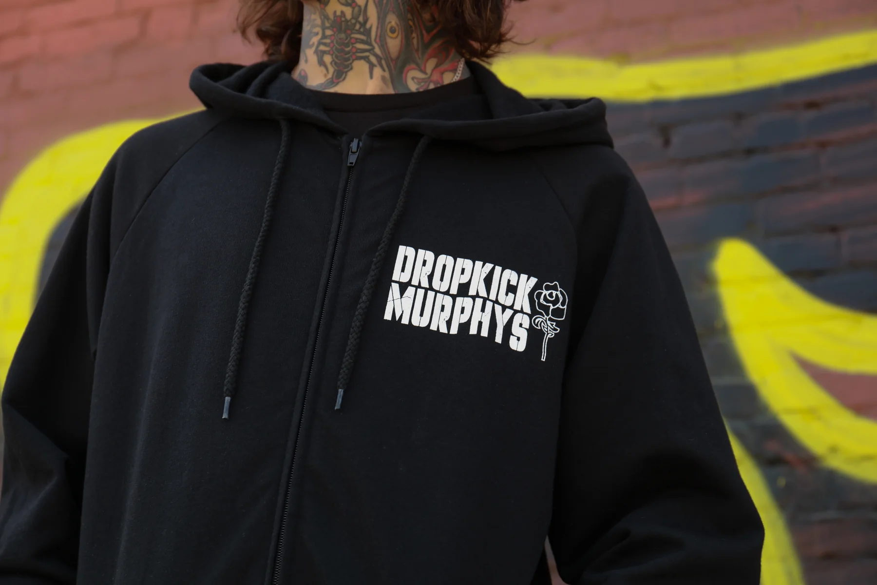 For The People Zip Up Hoodie (Black) - Image 5