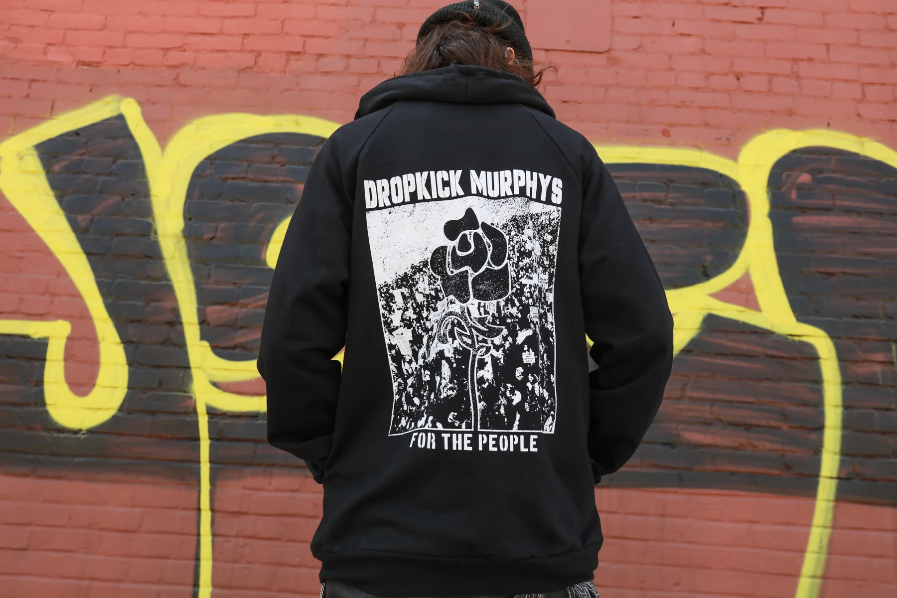 For The People Zip Up Hoodie (Black) - Image 8