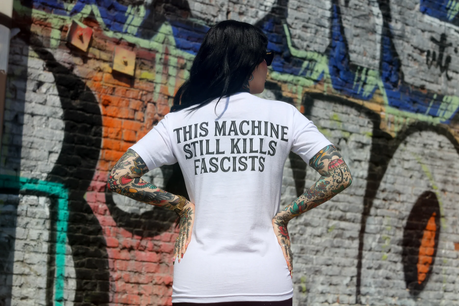 This Machine Still Kills Fascists Cover Redux 2025 T-Shirt (White) - Image 4